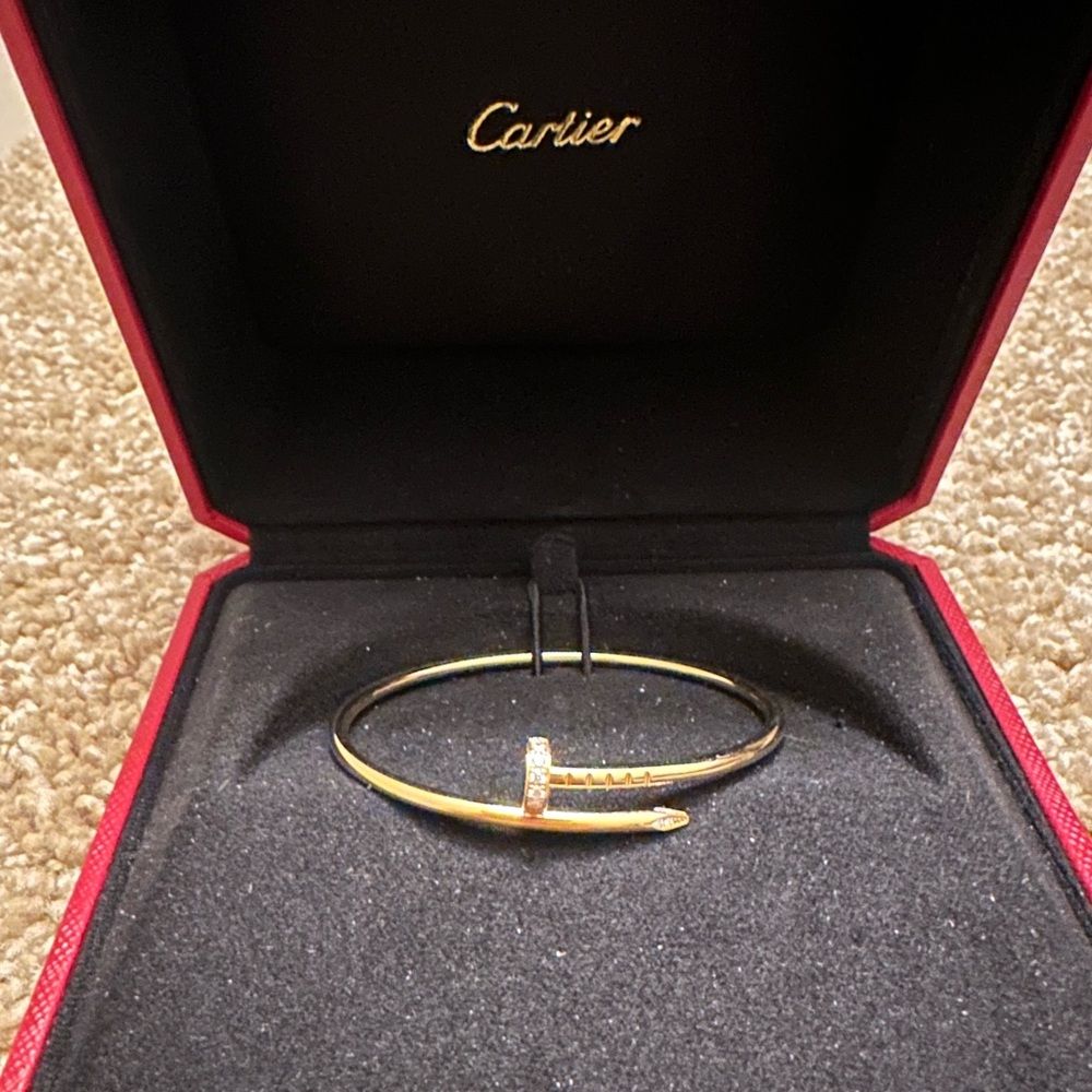 Cartier Juste Un Clou Yellow Gold with Diamonds Size 15 (SMALL MODEL)